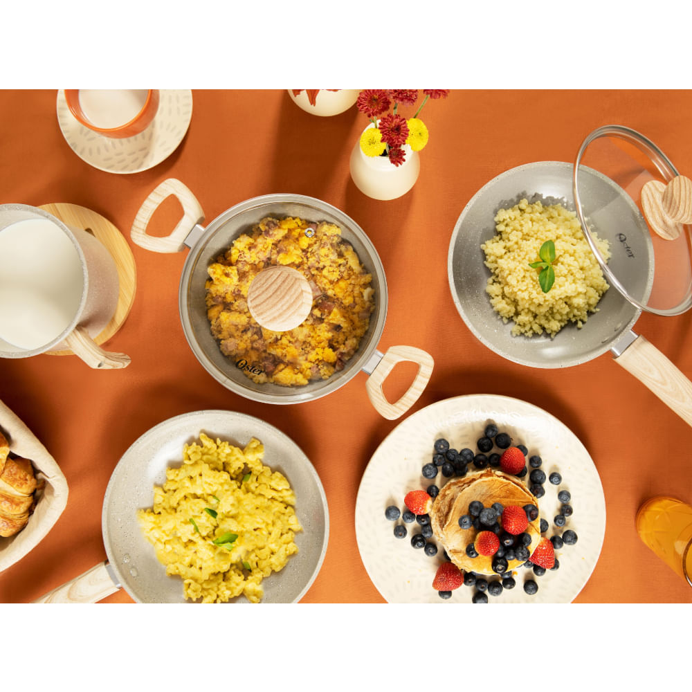 Conjunto Panelas 4 Peças Cerâmica Cinza Dust Oster - 2