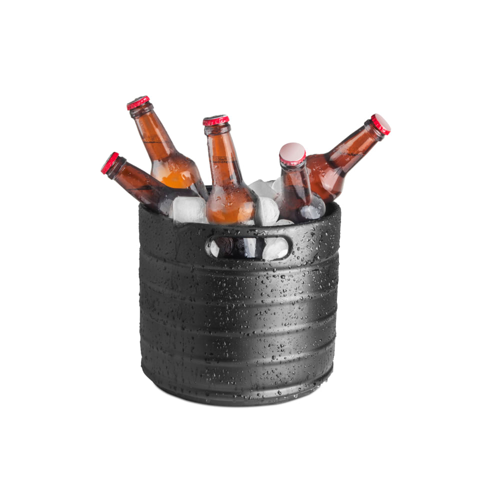 Balde Barril Preto Fosco Alumiart - 1