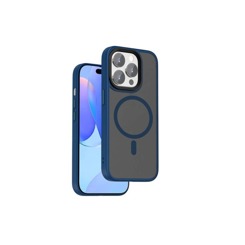 Capa Premium MagSafe Azul Wiwu para iPhone 15 Plus