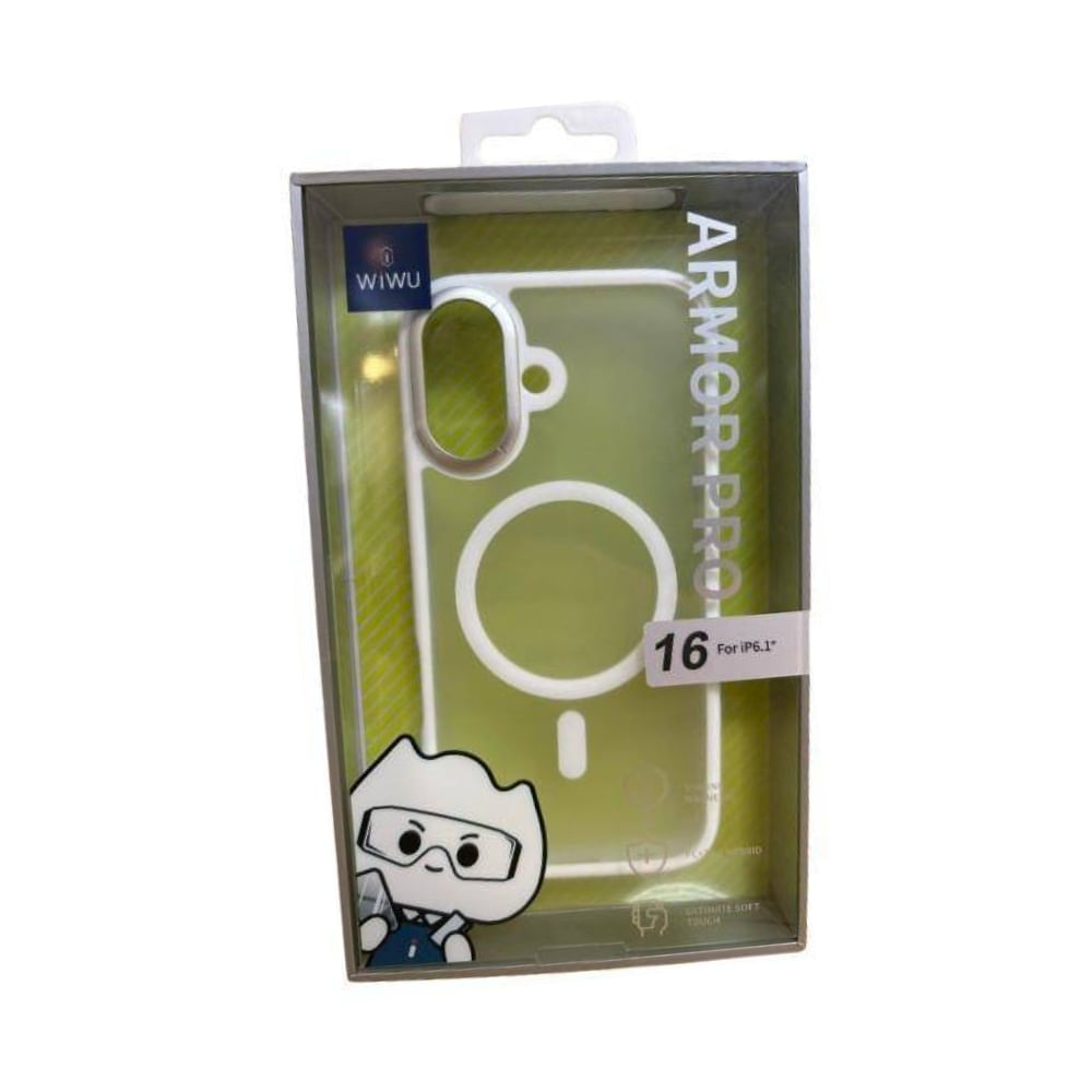 Capa Armor Pro MagSafe para iPhone 16 Branca WIWU