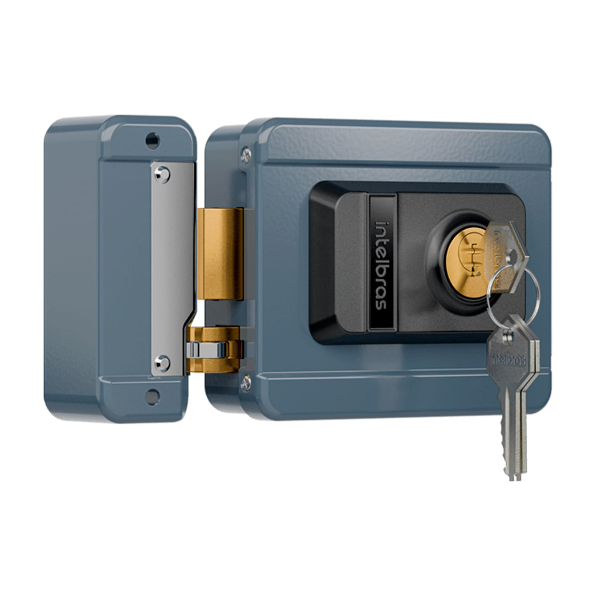 Fechadura Eletrica Sobrepor Cinza Intelbras FX1500 - 1