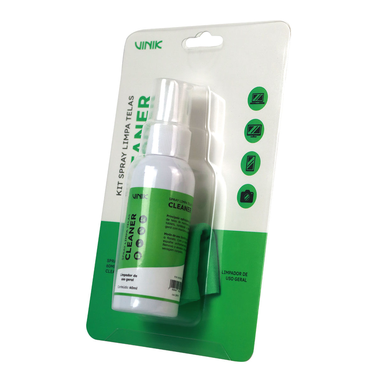 Kit Limpa Telas VK Cleaner 60ml com Flanela VINIK - 2