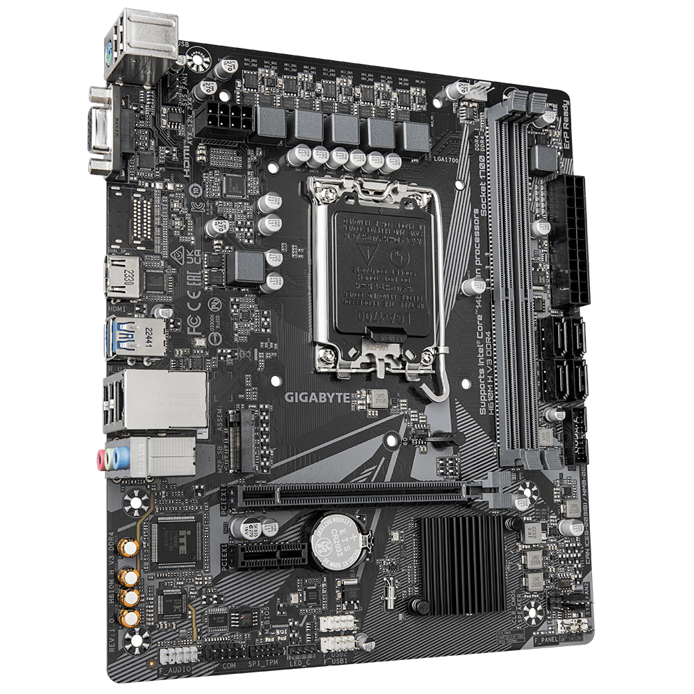 Placa Mãe H610M H V3 LGA 1700 M.2 DDR4 MATX Gigabyte - 2