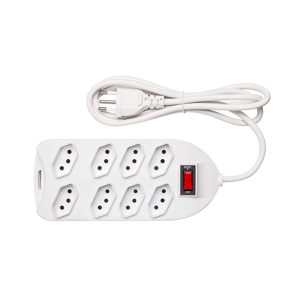 Protetor Eletronico Intelbras 8 Tomadas Branco 3m - 1