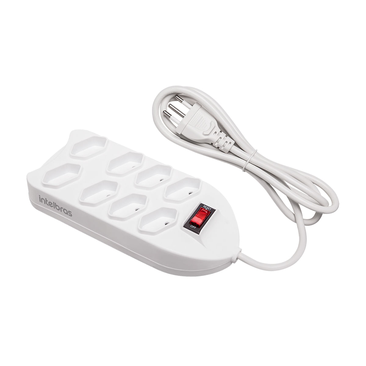 Protetor Eletronico Intelbras 8 Tomadas Branco 3m - 3