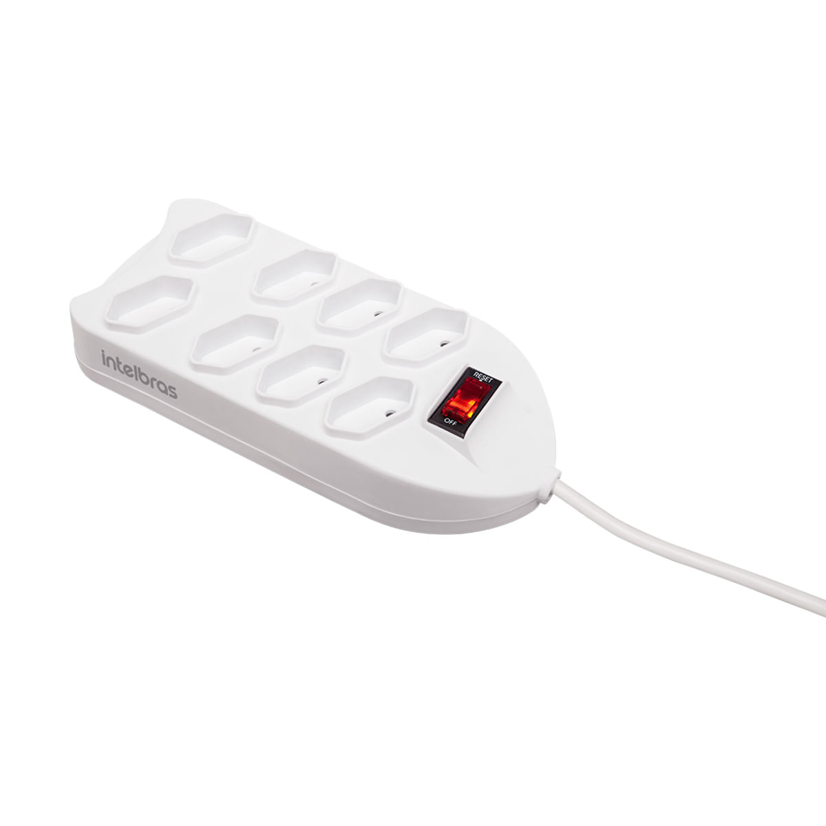 Protetor Eletronico Intelbras 8 Tomadas Branco 3m - 4