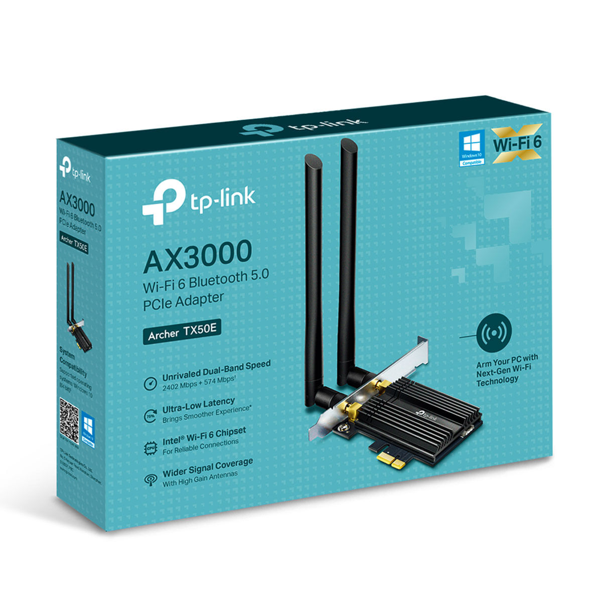 Adaptador WiFi 6 AX3000 PCIe Bluetooth 52 TP-Link Archer TX50E - 1