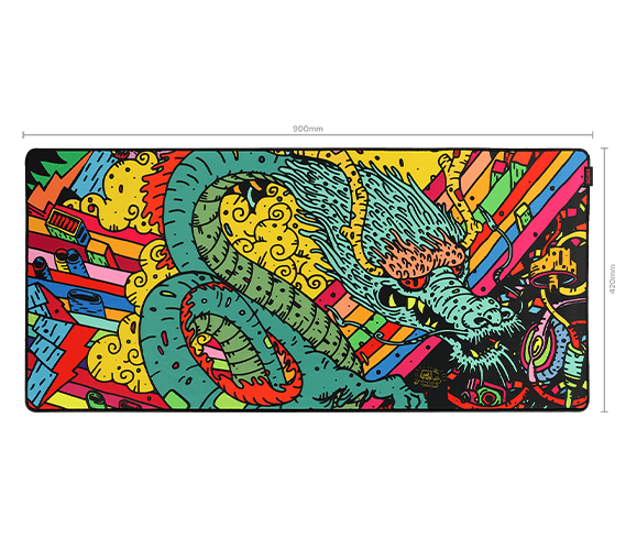 Mouse Pad Gamer Dragon Extended 900x420mm PCYES - 4