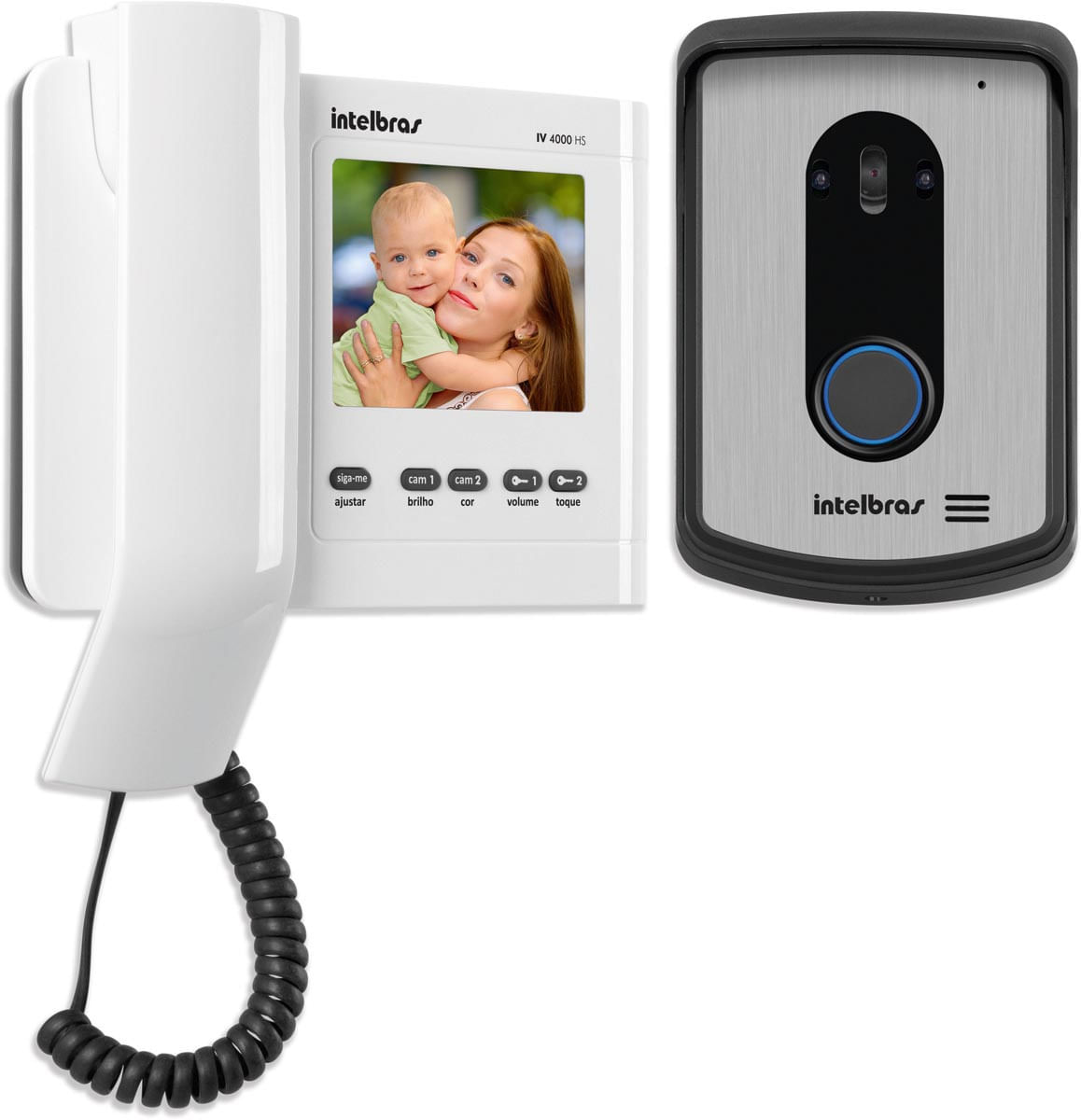 Video Porteiro IV 4010 HS Branco com Abertura Remota Intelbras - 1