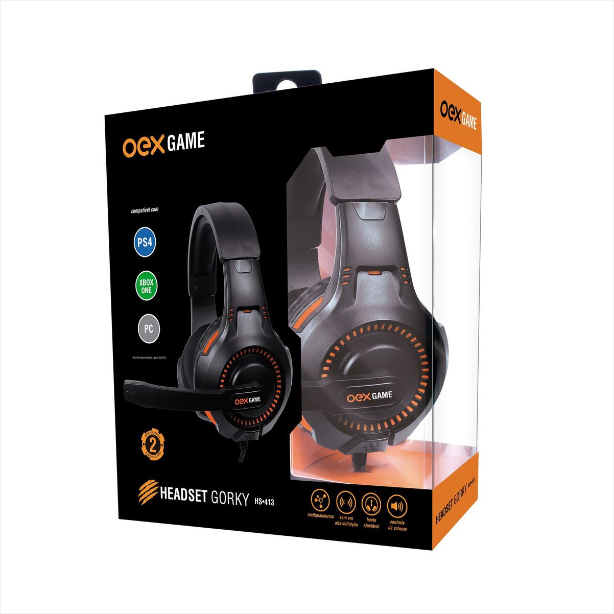Headset Gamer Multiplataforma- Gorky Hs413 - Oexgame Preto - 3