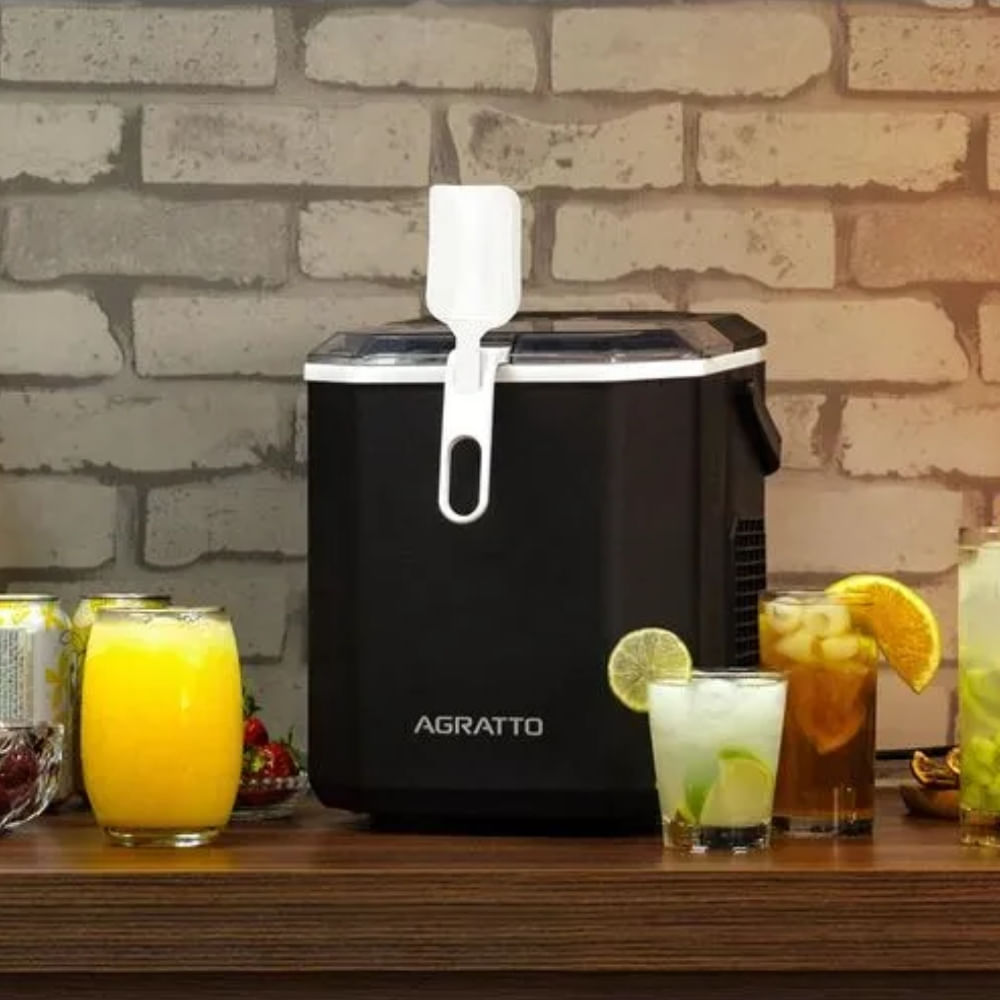 Máquina de Gelo Preta 12Kg 100W 127V 60Hz Agratto - 1