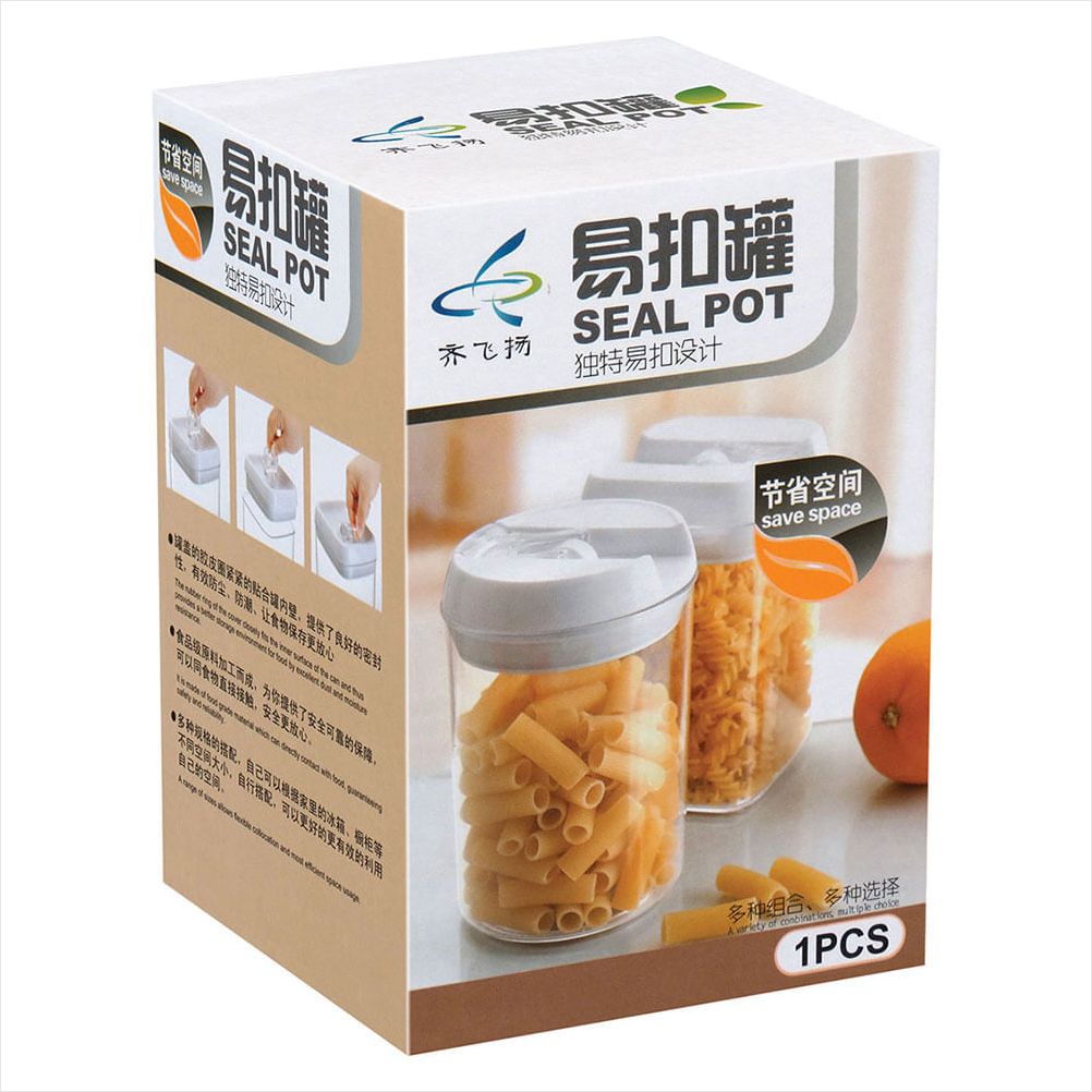 Pote 16X10X10Cm 800Ml Plástico Transp Hermético Pratik - 1