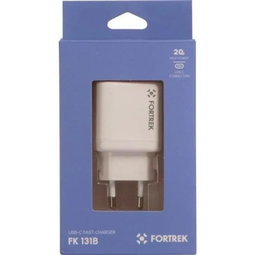Carregador Universal USB-C Fortrek FK 131B 20w PD - 5