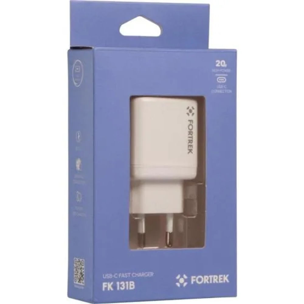 Carregador Universal USB-C Fortrek FK 131B 20w PD - 6