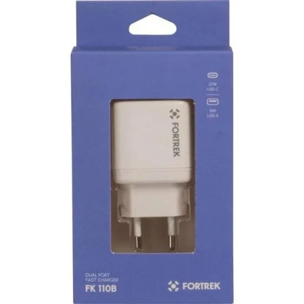 Carregador Universal DUAL USB-C e USB-A Fortrek FK 110B - 14