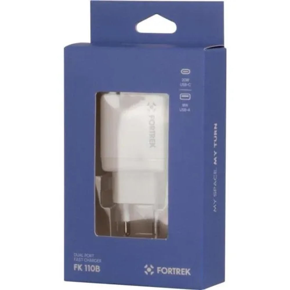 Carregador Universal DUAL USB-C e USB-A Fortrek FK 110B - 16